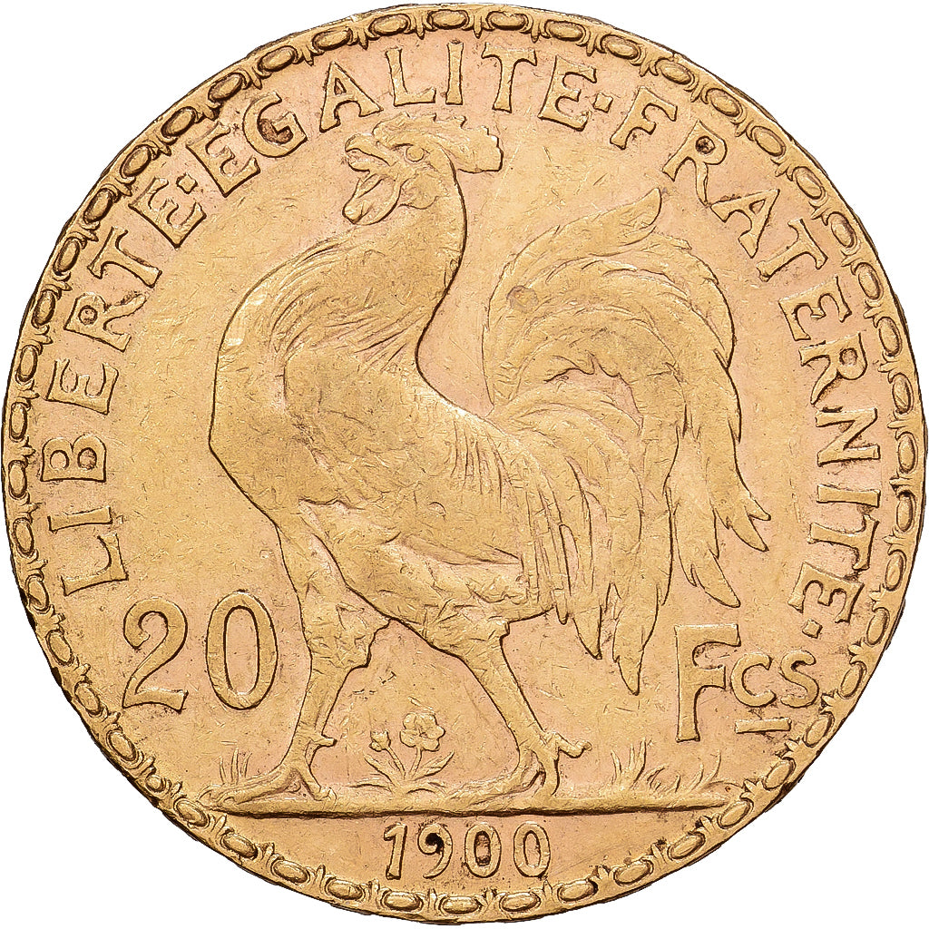 Frankrijk, 20 Francs, Marianne, 1900, Paris, Goud, ZF, Gadoury:1064, KM:847