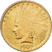 Estados Unidos, $10, Eagle, Indian Head, 1907 (AH 1293/33), U.S. Mint, Oro