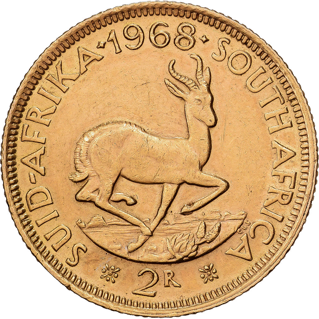 Zuid Afrika, 2 Rand, 1968, Goud, PR, KM:64