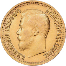Russia, Nicholas II, 7 Roubles 50 Kopeks, 1897, St. Petersburg, Gold, AU(50-53)