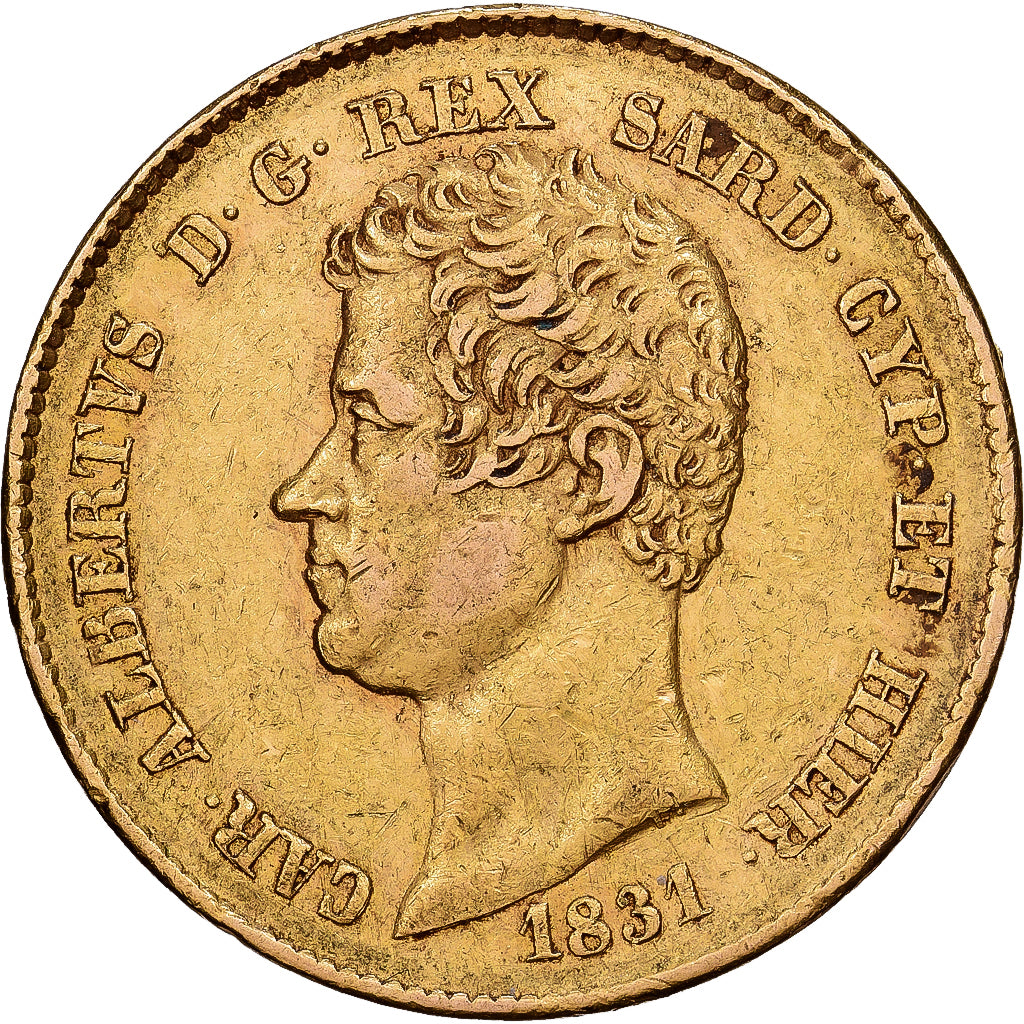 Italien Staaten, SARDINIA, Carlo Alberto, 20 Lire, 1831, Genoa, Gold, SS