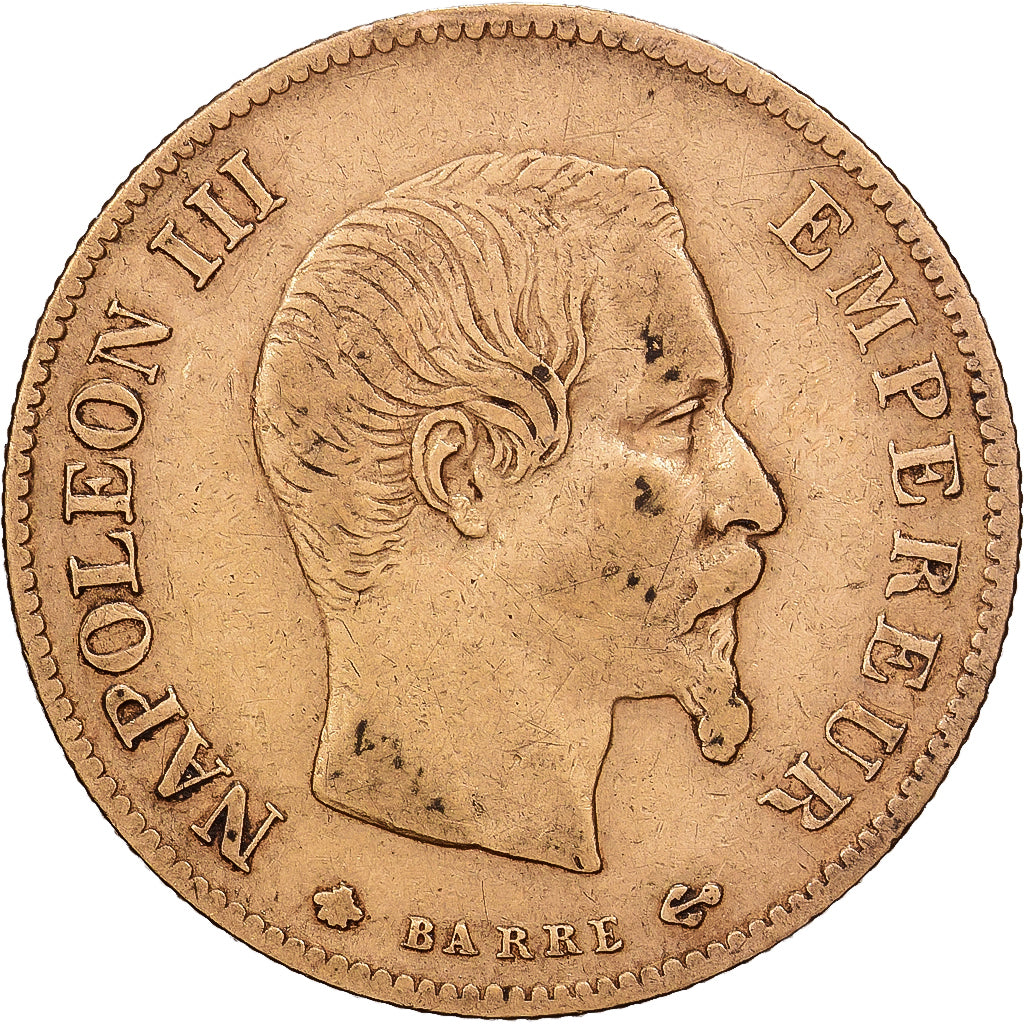 Frankrijk, Napoleon III, 10 Francs, 1860, Paris, Abeille, Goud, FR+