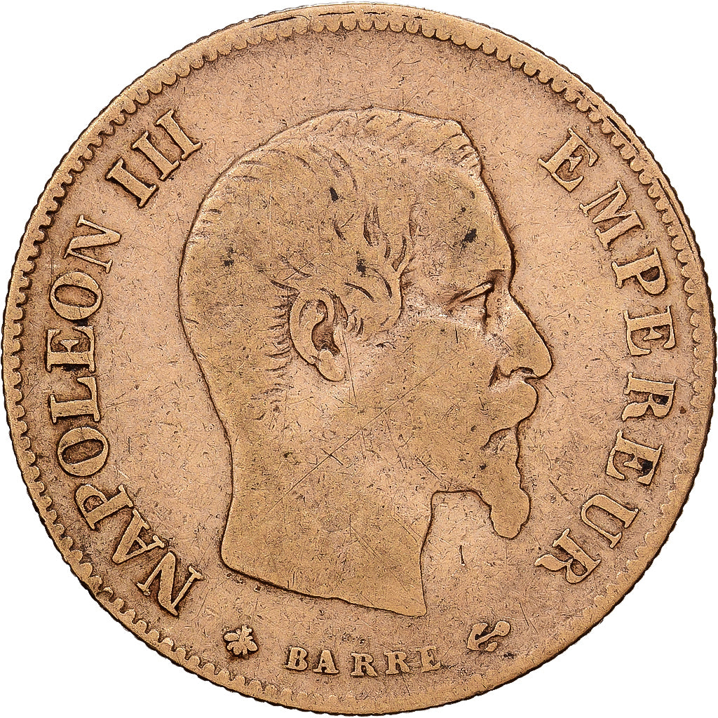 France, Napoleon III, 10 Francs, 1860, Paris, Abeille, Gold, VF(20-25)