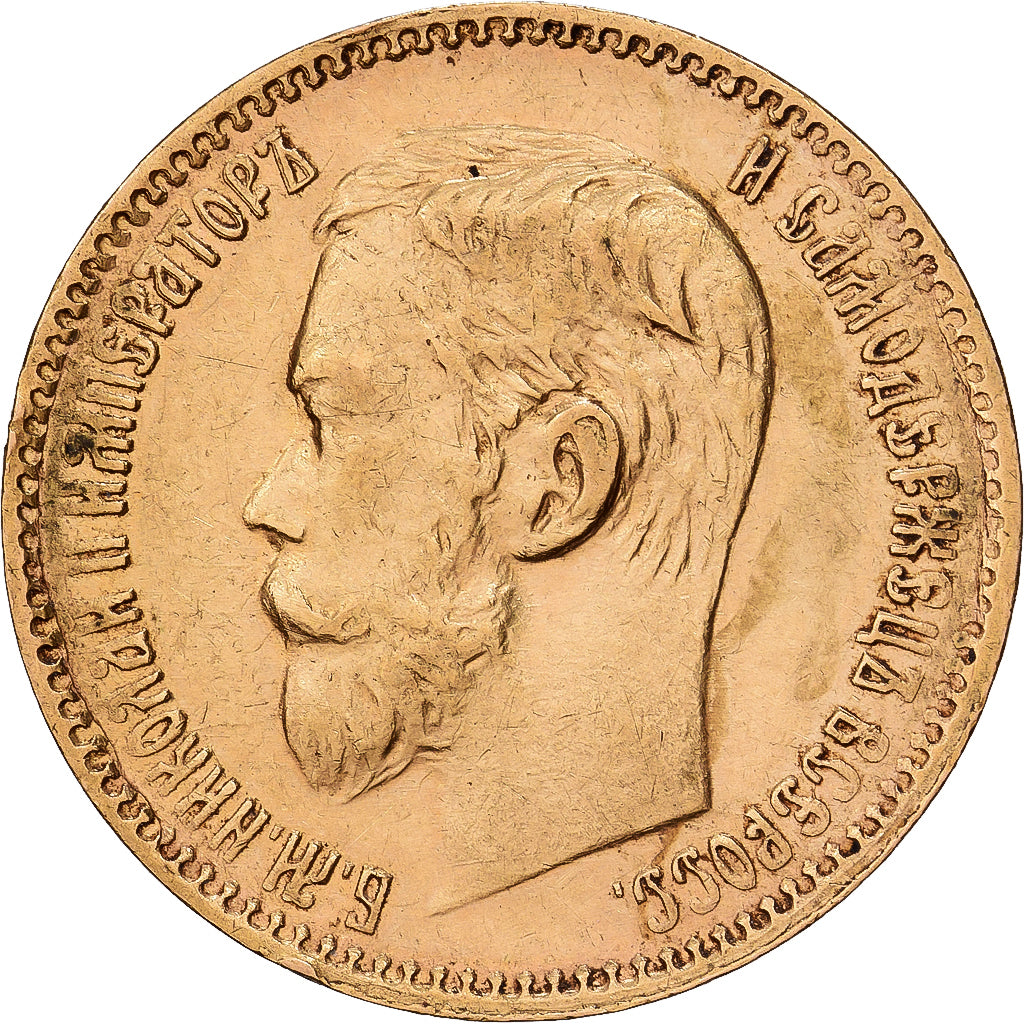 Russia, Nicholas II, 5 Roubles, 1898, St. Petersburg, Oro, BB+, KM:62