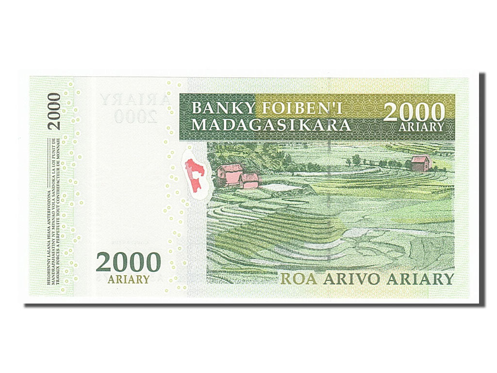 Billete, 2000 Ariary, 2003, Madagascar, UNC