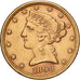 Vereinigte Staaten, $5, Half Eagle, Coronet Head, 1898, U.S. Mint, Gold, SS+
