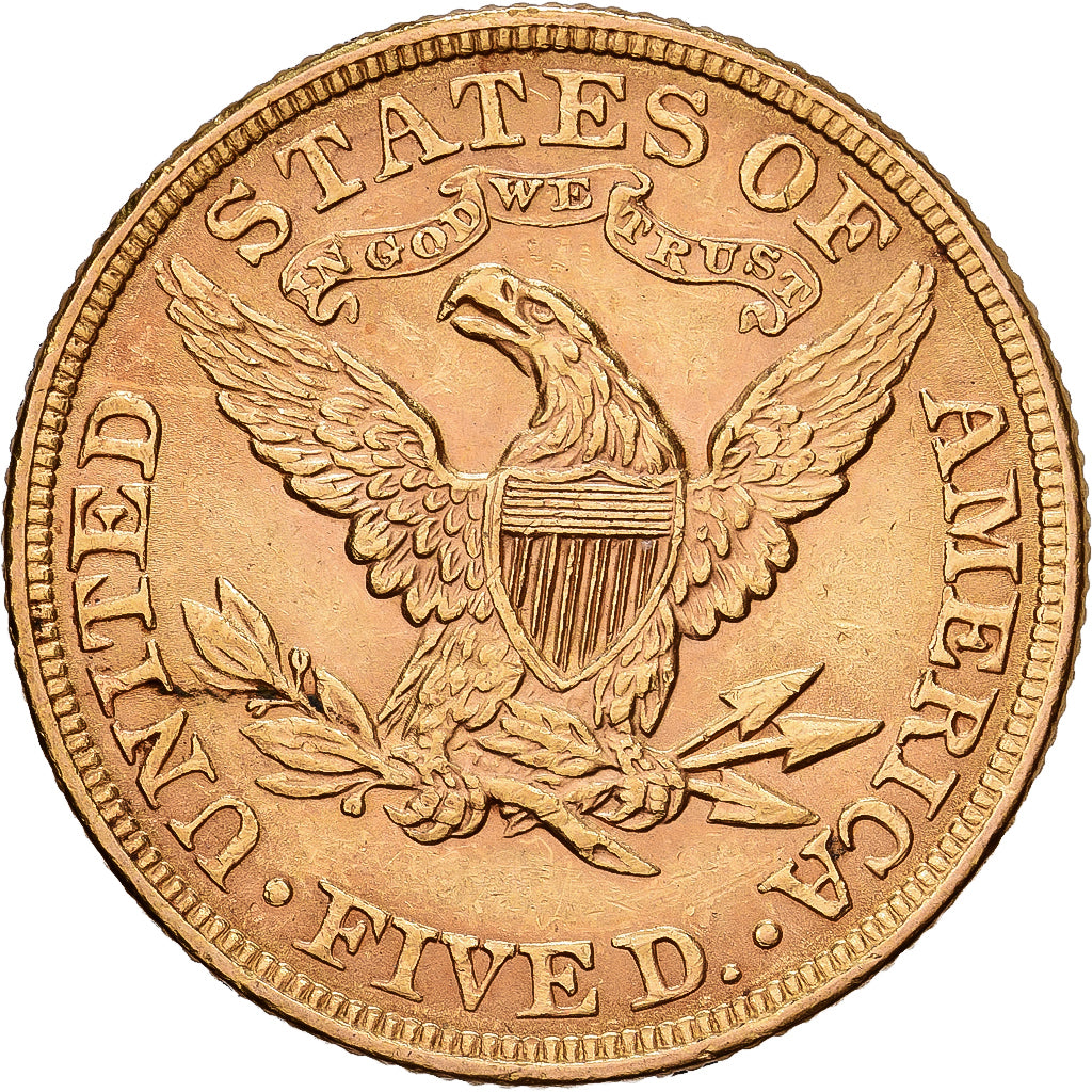 États-Unis, $5, Half Eagle, Coronet Head, 1899, U.S. Mint, Or, TTB+, KM:101