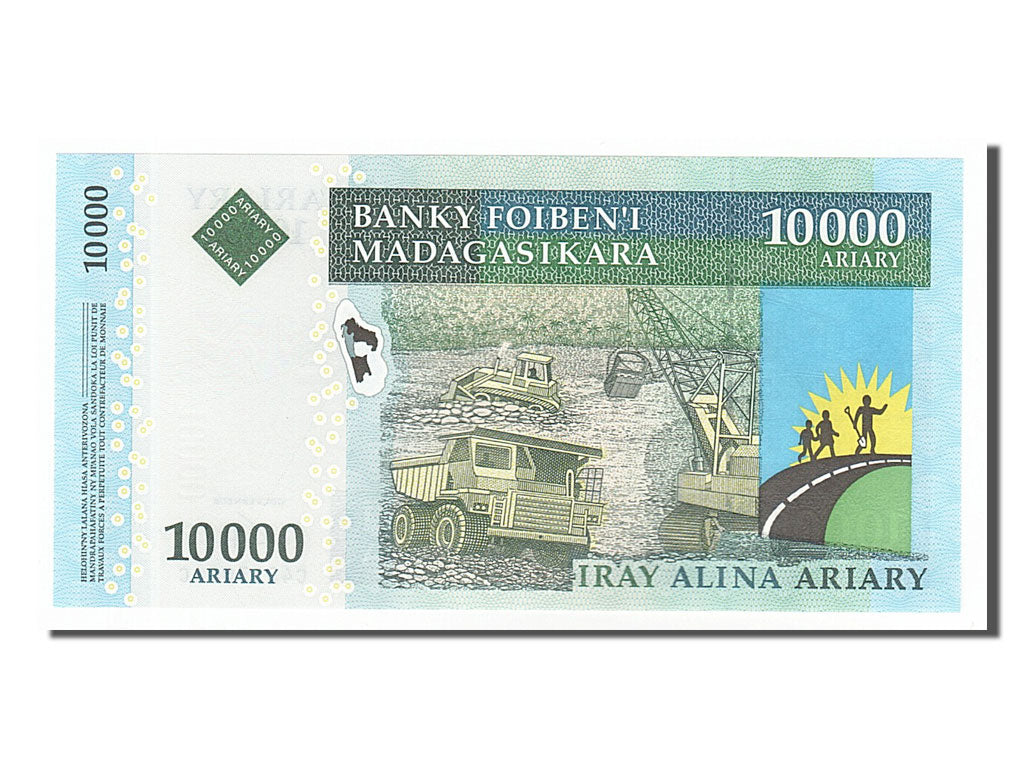 Billet, Madagascar, 10,000 Ariary, 2003, NEUF