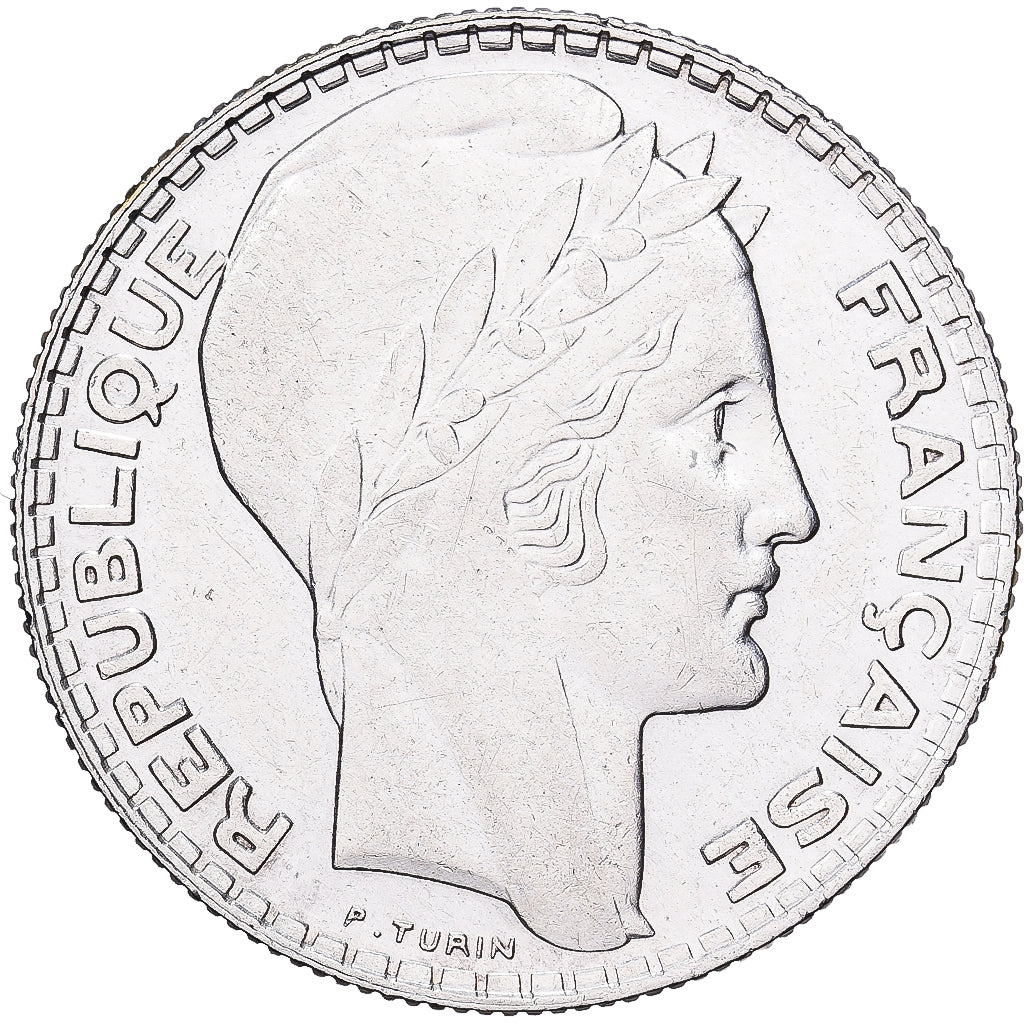 França, 10 Francs, Turin, 1939, Paris, Prata, MS(60-62), Gadoury:801, KM:878
