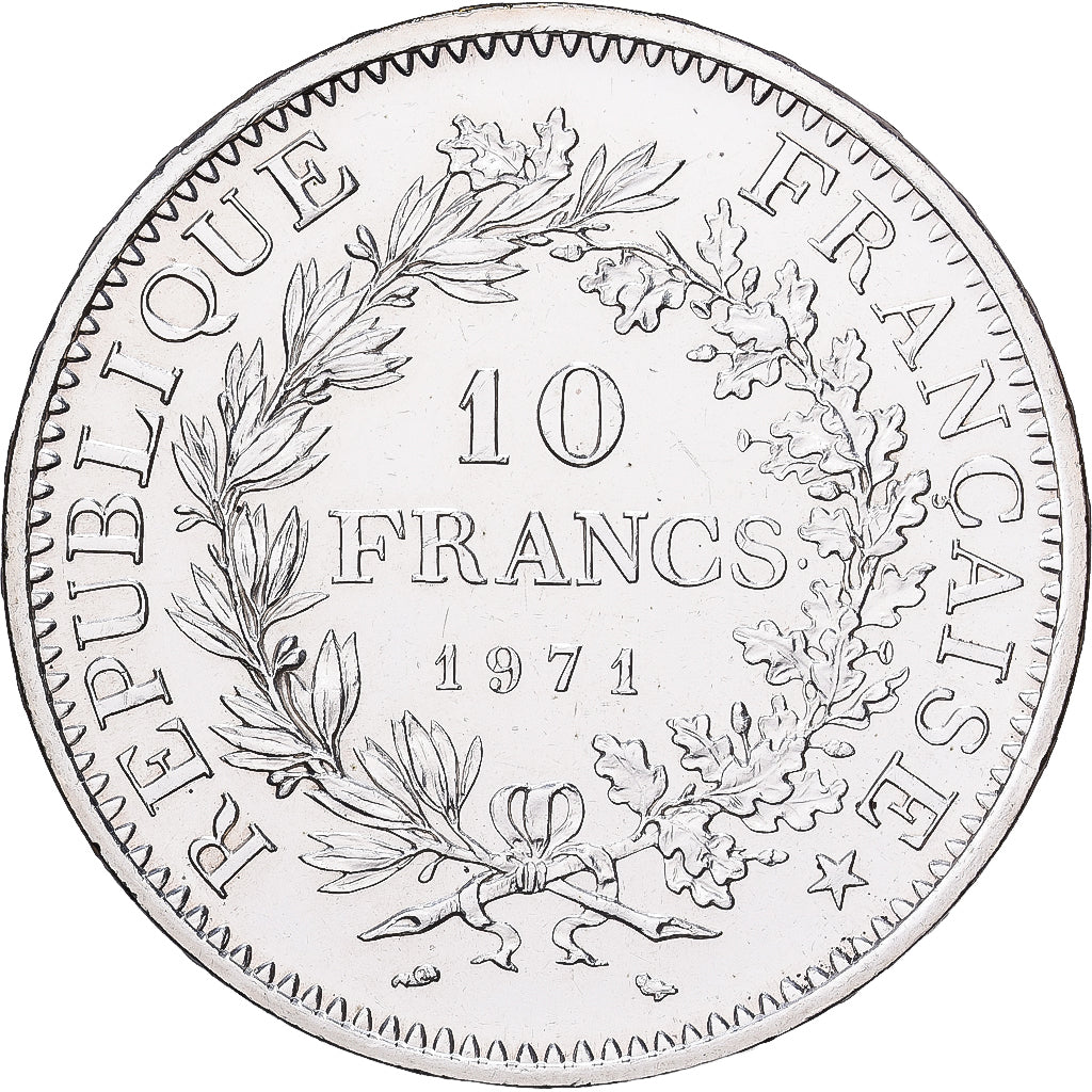 France, 10 Francs, Hercule, 1971, Paris, Argent, SUP+, Gadoury:813, KM:932