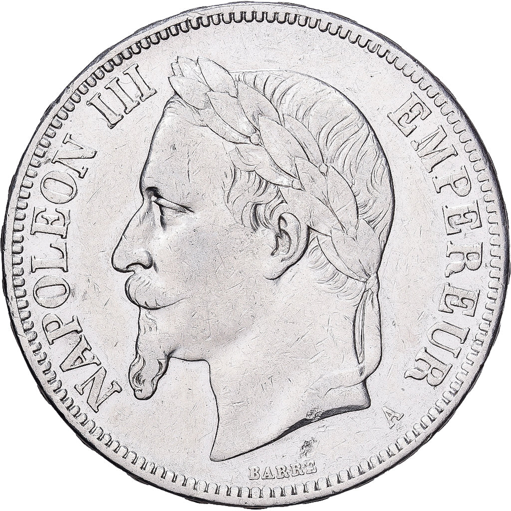 France, Napoléon III, 5 Francs, 1870, Paris, Argent, TTB+, Gadoury:739