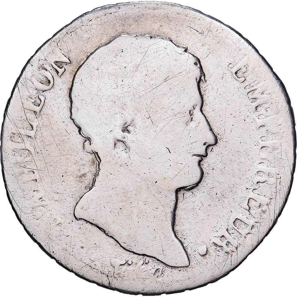 Francja, Napoleon I, 1/2 Franc, 1806, Paris, Srebro, F(12-15), Gadoury:396
