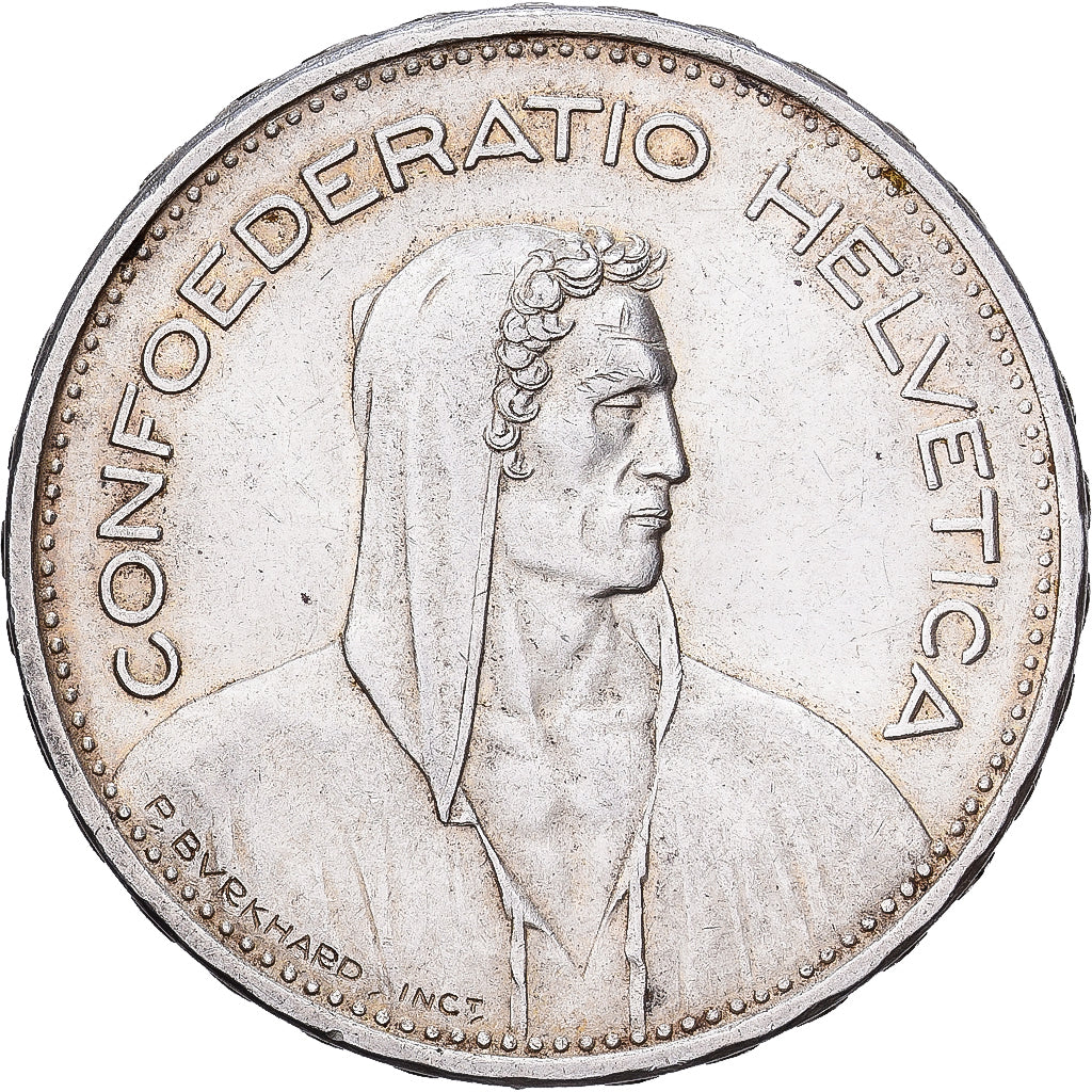 Switzerland, 5 Francs, 1940, Bern, Silver, AU(50-53), KM:40