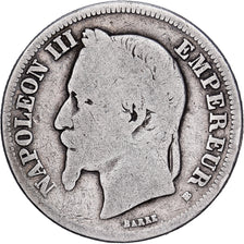 France, Napoleon III, 2 Francs, 1868, Strasbourg, Silver, F(12-15), Gadoury:527