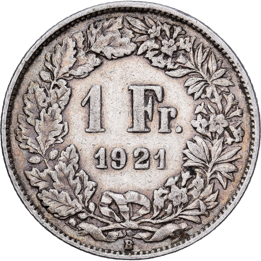Zwitserland, Franc, 1921, Bern, Zilver, FR+, KM:24