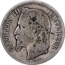 Frankrijk, Napoleon III, Franc, 1866, Paris, Zilver, ZG+, KM:806.1