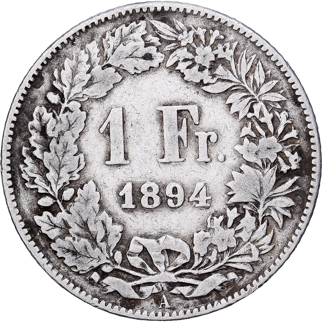Zwitserland, Franc, 1894, Paris, Zilver, FR, KM:24
