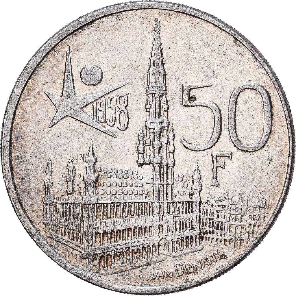 Bélgica, Baudouin I, 50 Francs, 50 Frank, 1958, Brussels, Plata, EBC, KM:150.1