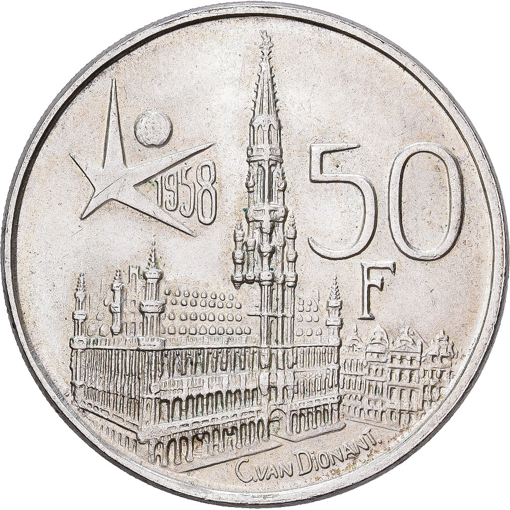 Belgique, Baudouin I, 50 Francs, 50 Frank, 1958, Bruxelles, Argent, SUP