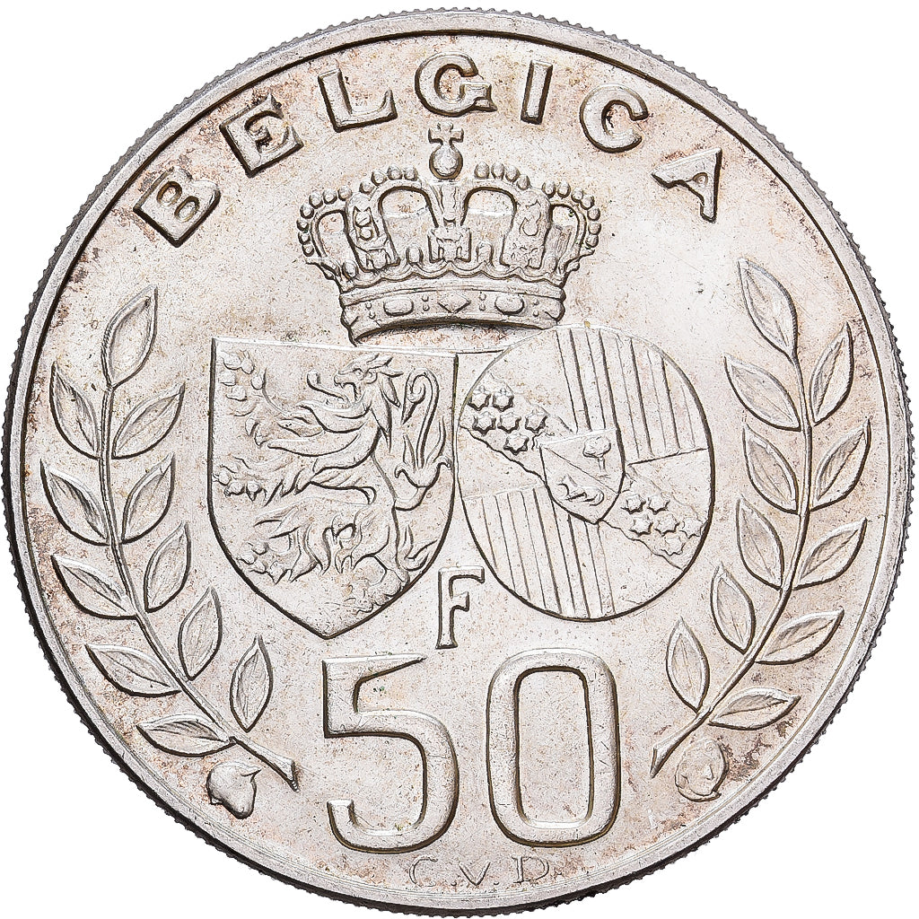 Belgium, Baudouin I, 50 Francs, 50 Frank, 1960, Brussels, Silver, AU(55-58)