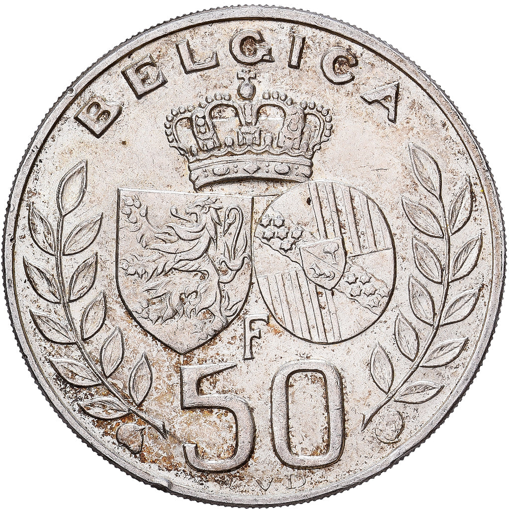 Belgien, Baudouin I, 50 Francs, 50 Frank, 1960, Brussels, Silber, VZ, KM:152.1