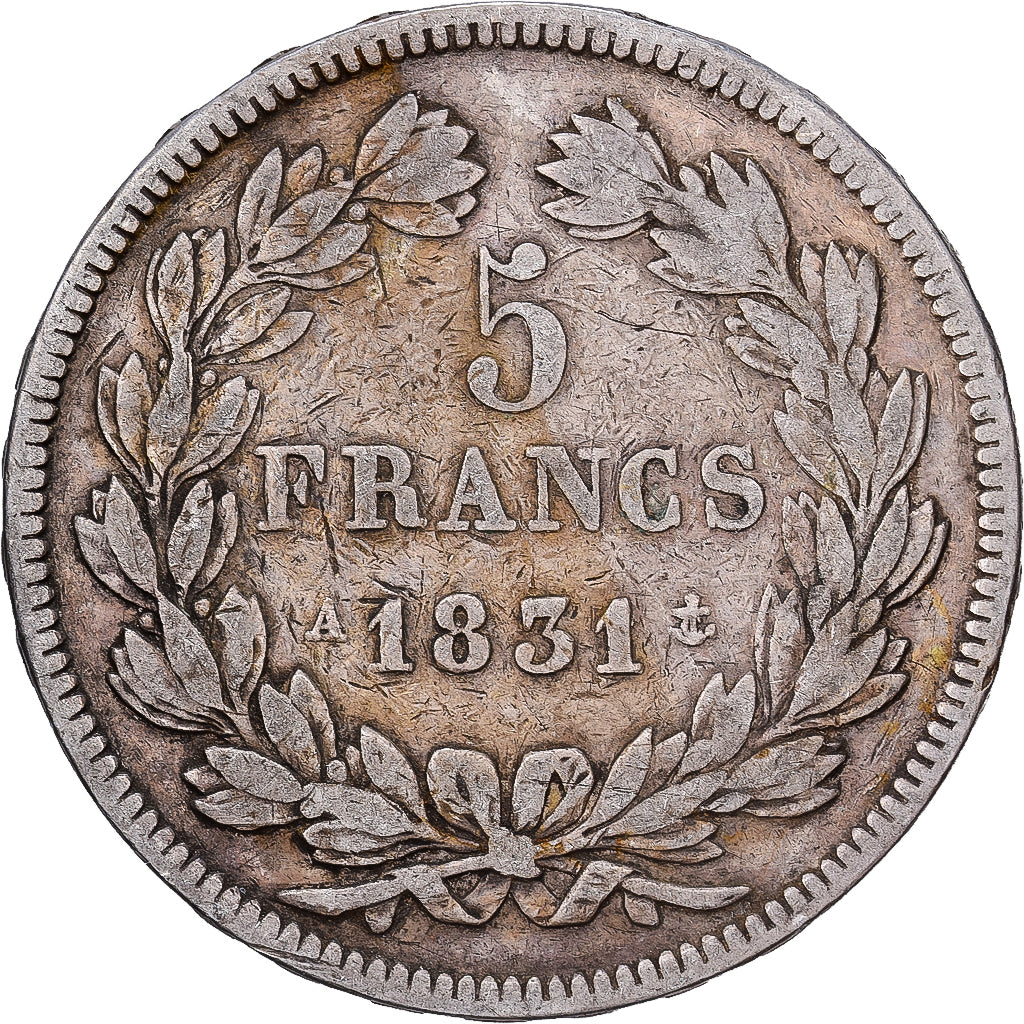 Frankreich, Louis Philippe I, 5 Francs, 1831, Paris, Silber, S, Gadoury:677a