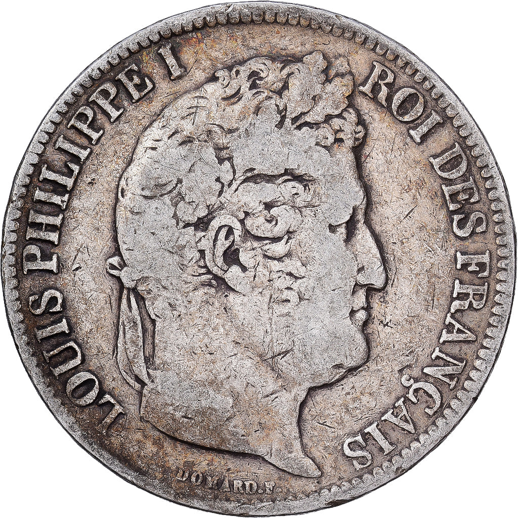 France, Louis Philippe I, 5 Francs, 1831, Lyon, Silver, VF(20-25), Gadoury:677a