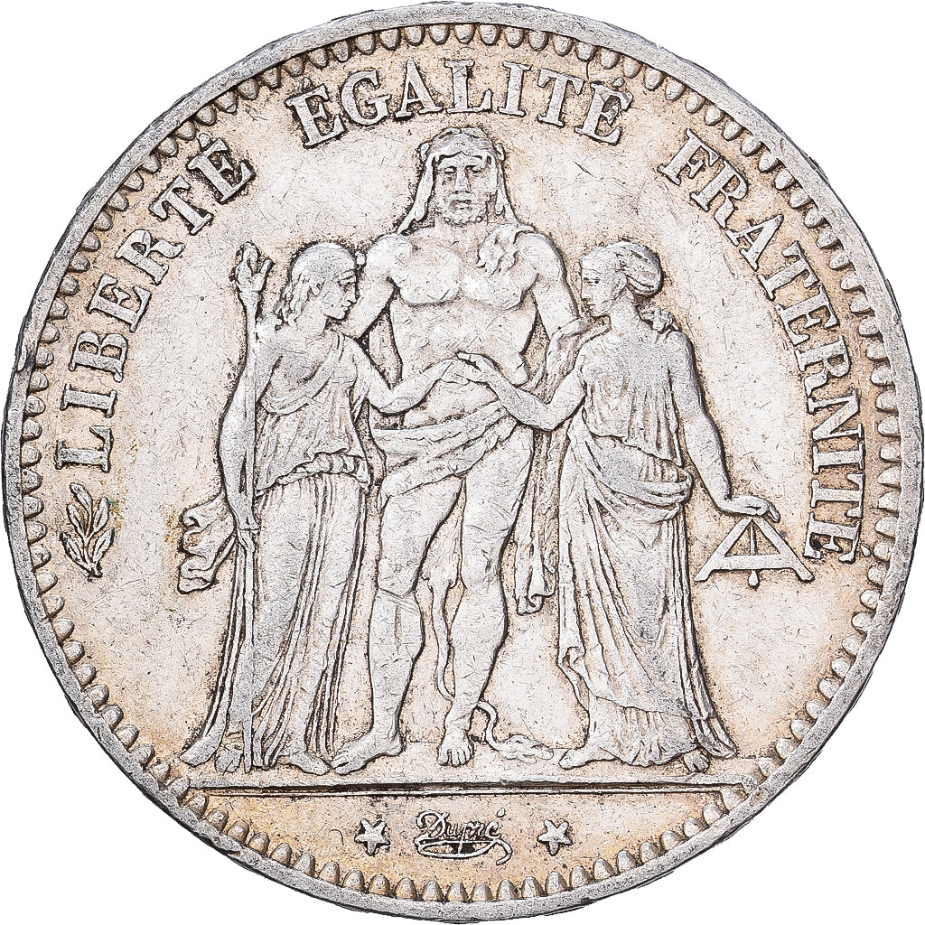 France, 5 Francs, Hercule, 1875, Paris, Silver, AU(50-53), Gadoury:745a