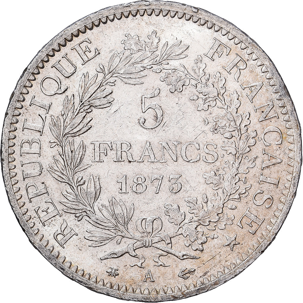 Frankreich, 5 Francs, Hercule, 1873, Paris, Silber, VZ, Gadoury:745a, KM:820.1