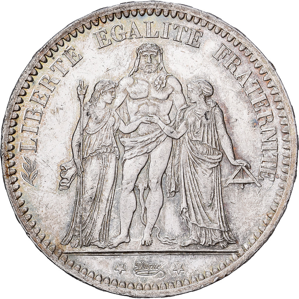 Francja, 5 Francs, Hercule, 1873, Paris, Srebro, AU(55-58), Gadoury:745a