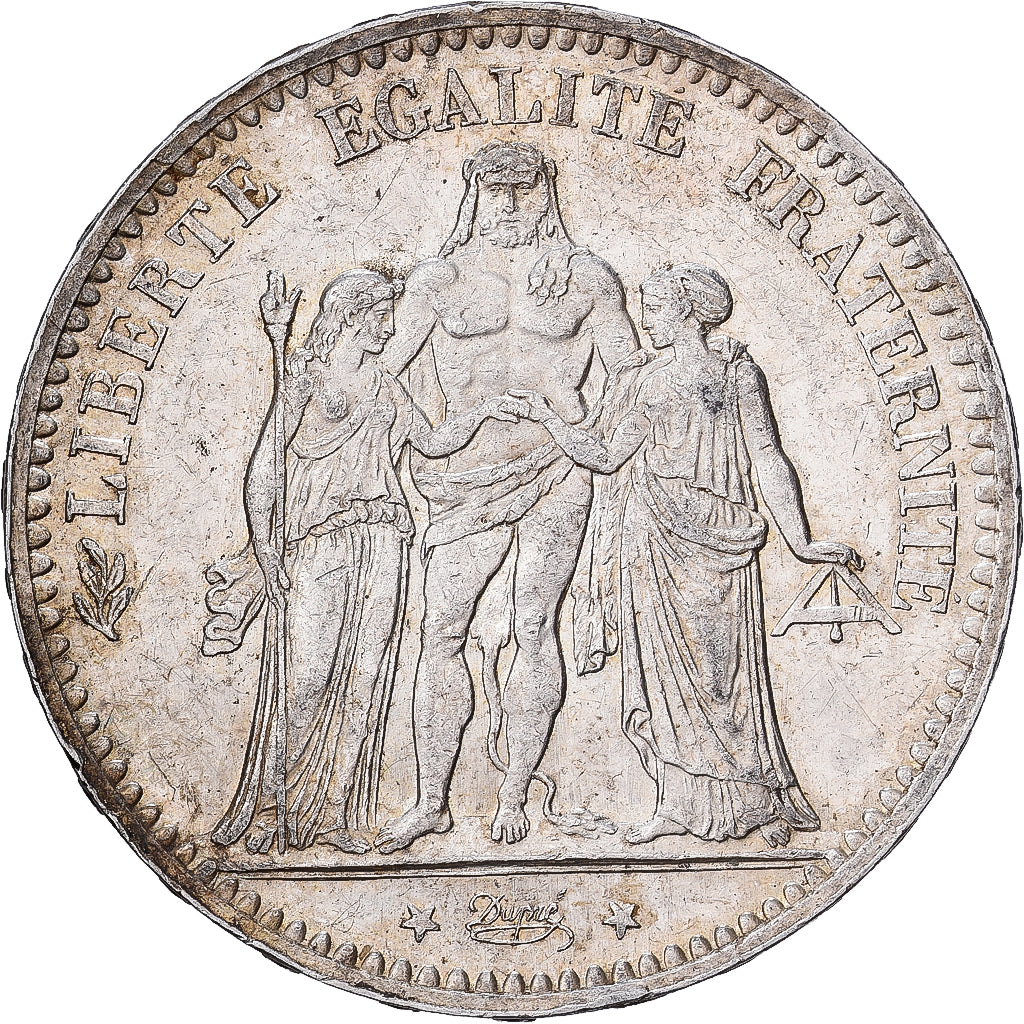 France, 5 Francs, Hercule, 1875, Paris, Silver, AU(50-53), Gadoury:745a