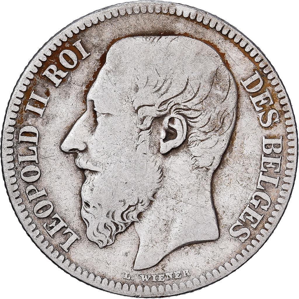 Belgique, Leopold II, 2 Francs, 2 Frank, 1866, Bruxelles, Argent, B+, KM:30.2