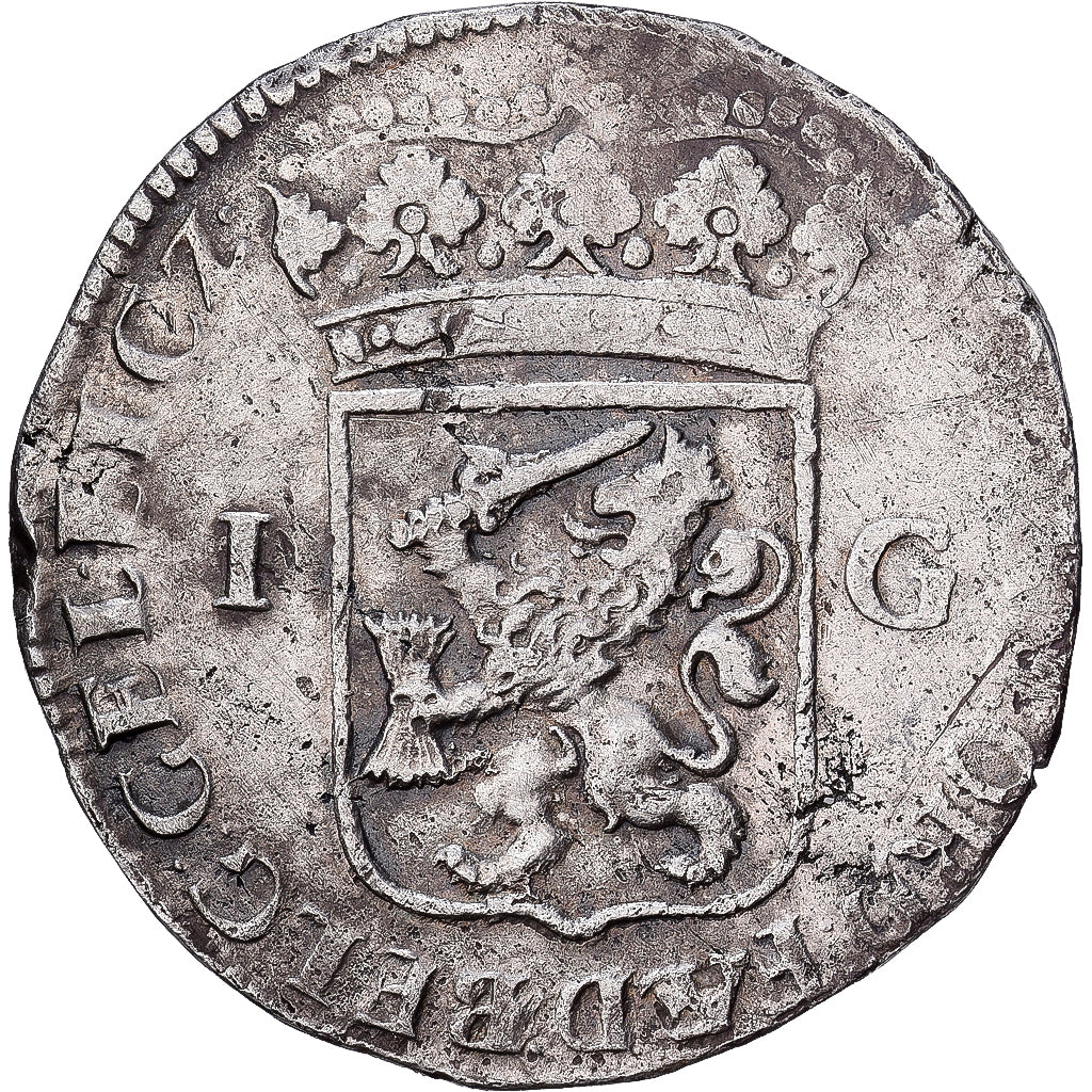 Paesi Bassi, GELDERLAND, Gulden, 1709, Argento, MB+, KM:65.2