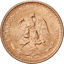 Mexico, 2 Pesos, 1945, Mexico City, Gold, AU(55-58), KM:461
