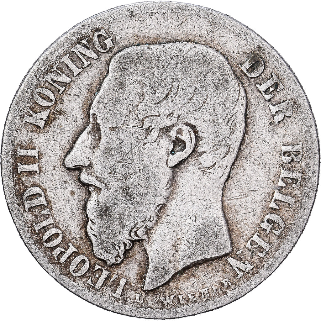 Belgique, Leopold II, 50 Centimes, 1886, Bruxelles, Argent, TB, KM:27