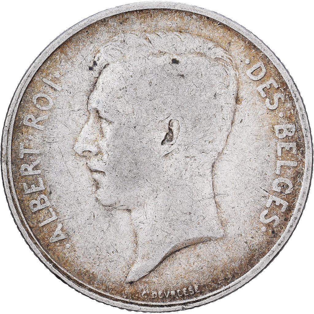 Belgique, Albert I, 2 Francs, 2 Frank, 1911, Bruxelles, Argent, TB, KM:74