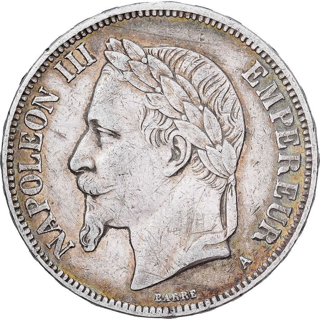 France, Napoléon III, 5 Francs, 1870, Paris, Argent, TTB, Gadoury:739, KM:799.1