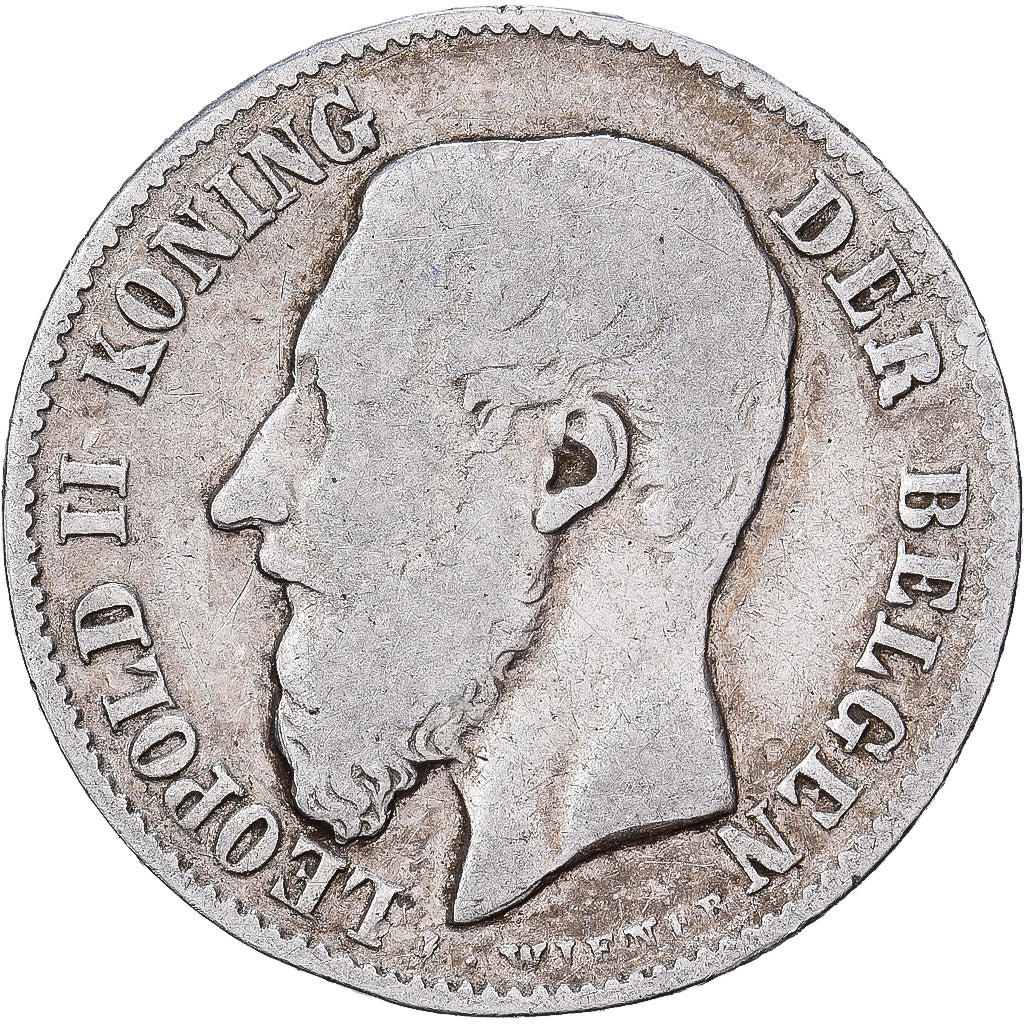Belgique, Leopold II, 50 Centimes, 1898, Bruxelles, Argent, B+, KM:27