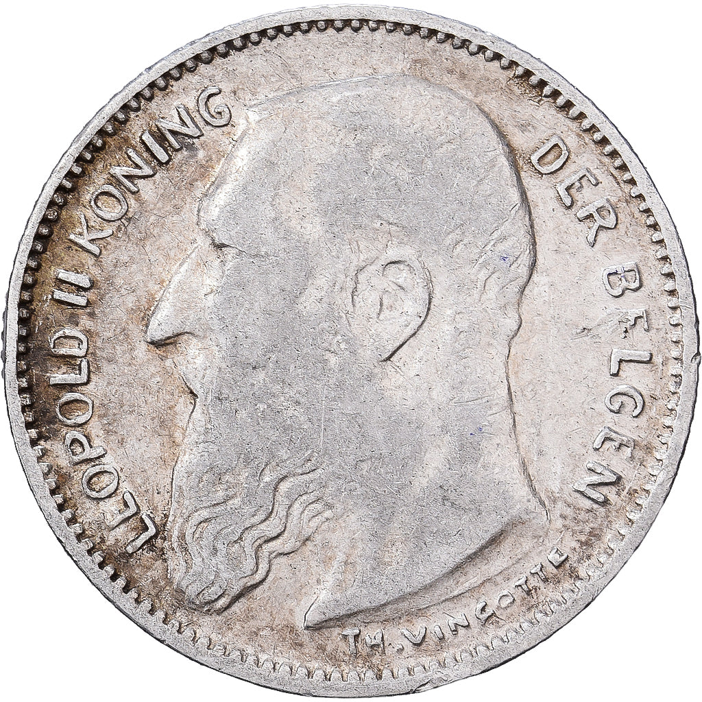 Belgique, Leopold II, 50 Centimes, 1907, Bruxelles, Argent, TB+, KM:60.1