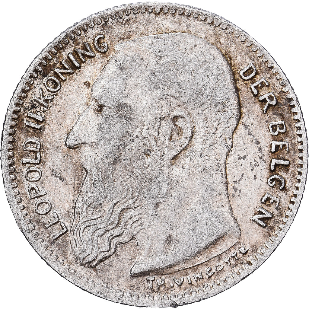 Bélgica, Leopold II, 50 Centimes, 1909, Brussels, Prata, EF(40-45), KM:60.1
