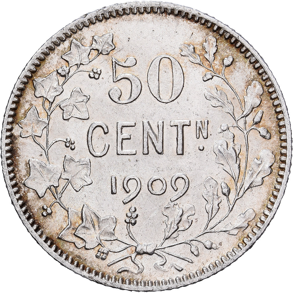 Belgique, Leopold II, 50 Centimes, 1909, Bruxelles, Argent, SUP, KM:60.1
