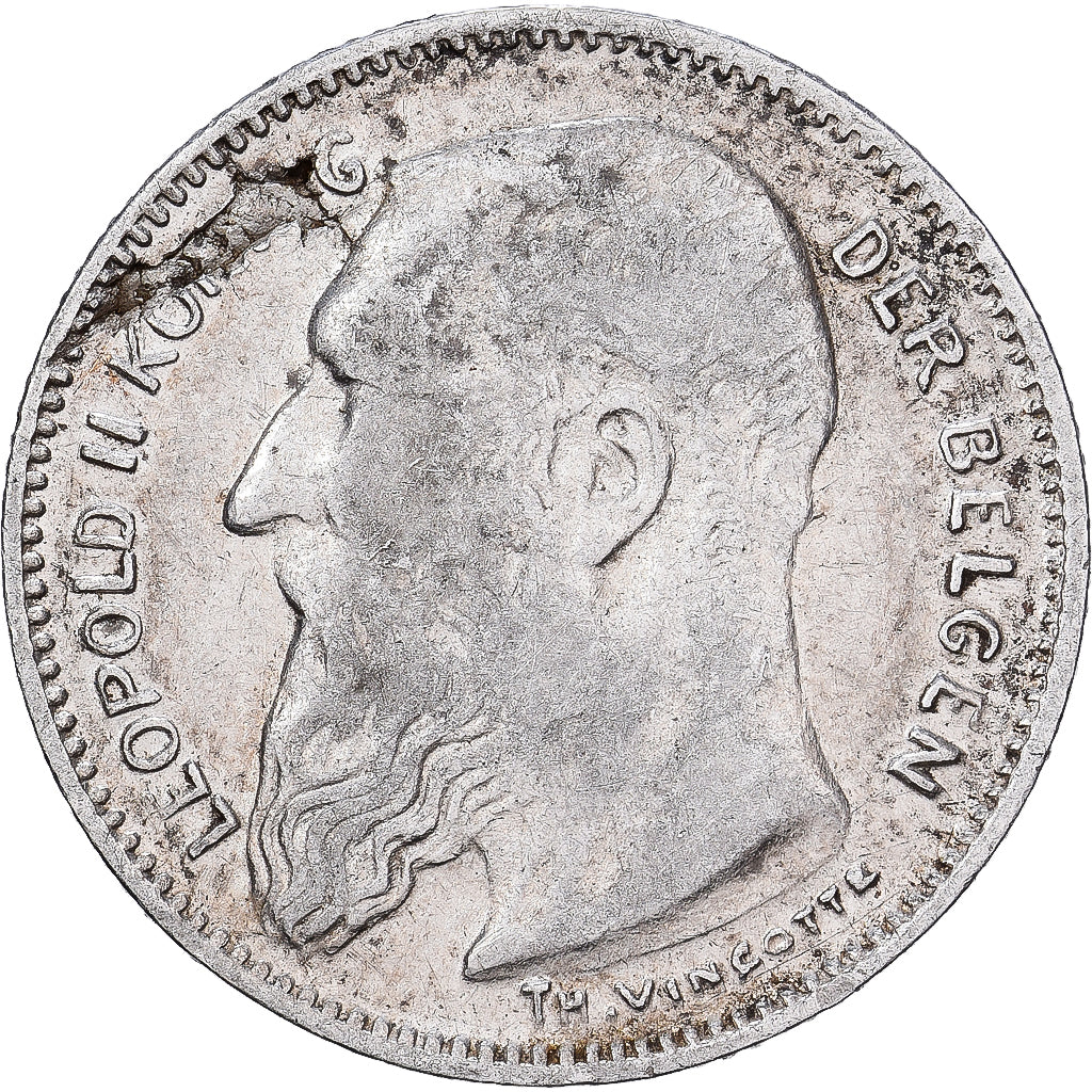 Belgien, Leopold II, 50 Centimes, 1909, Brussels, Silber, S+, KM:60.1