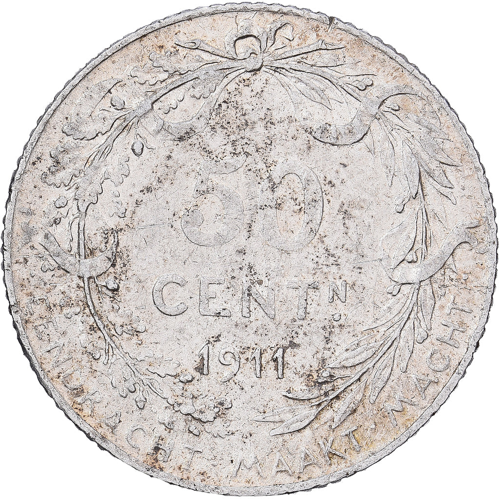 Belgique, Albert I, 50 Centimes, 1911, Bruxelles, Argent, TTB, KM:71