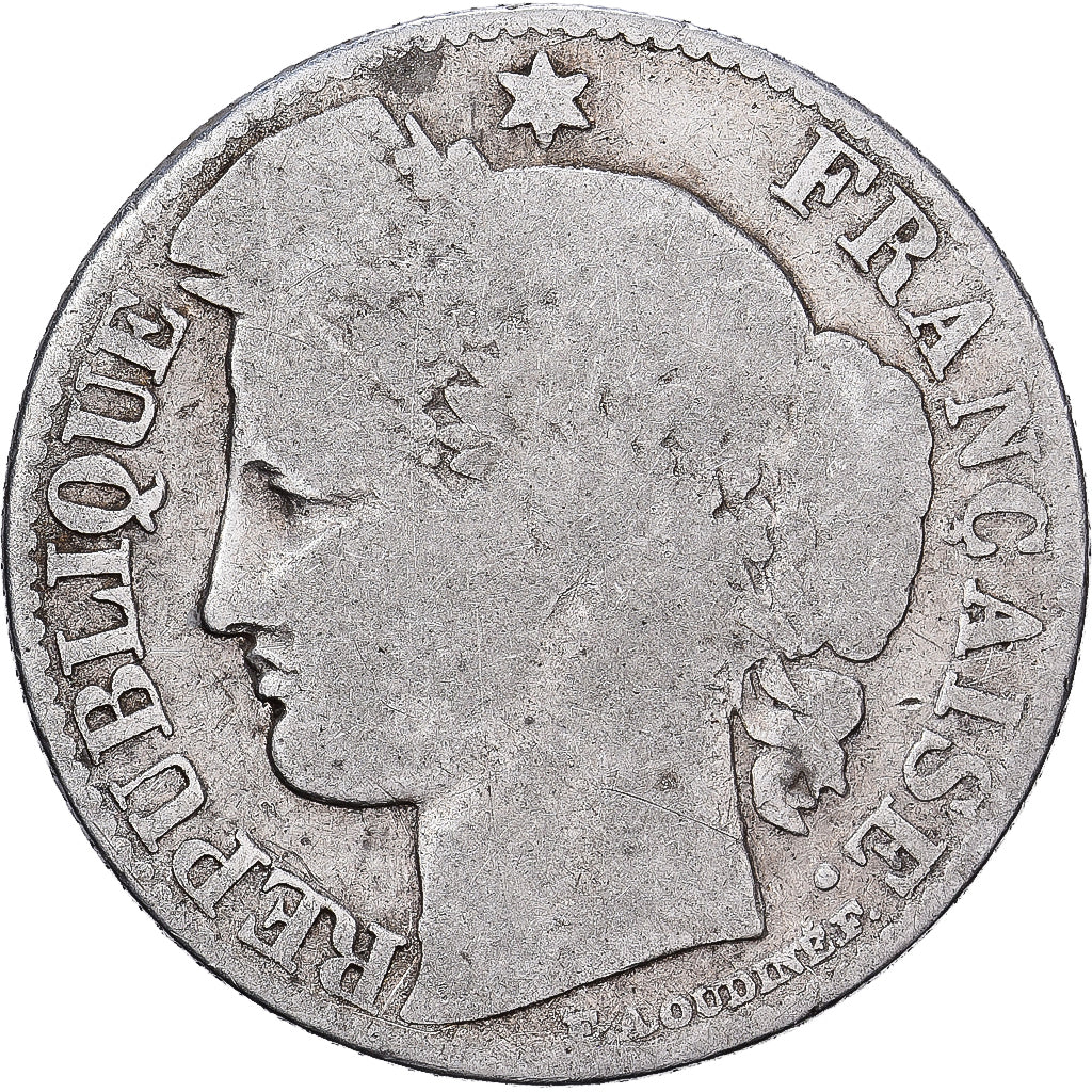 Francja, 50 Centimes, Cérès, 1887, Paris, Srebro, F(12-15), Gadoury:419a