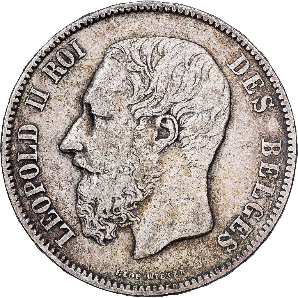 Belgium, Leopold II, 5 Francs, 5 Frank, 1870, Brussels, Silver, EF(40-45), KM:24