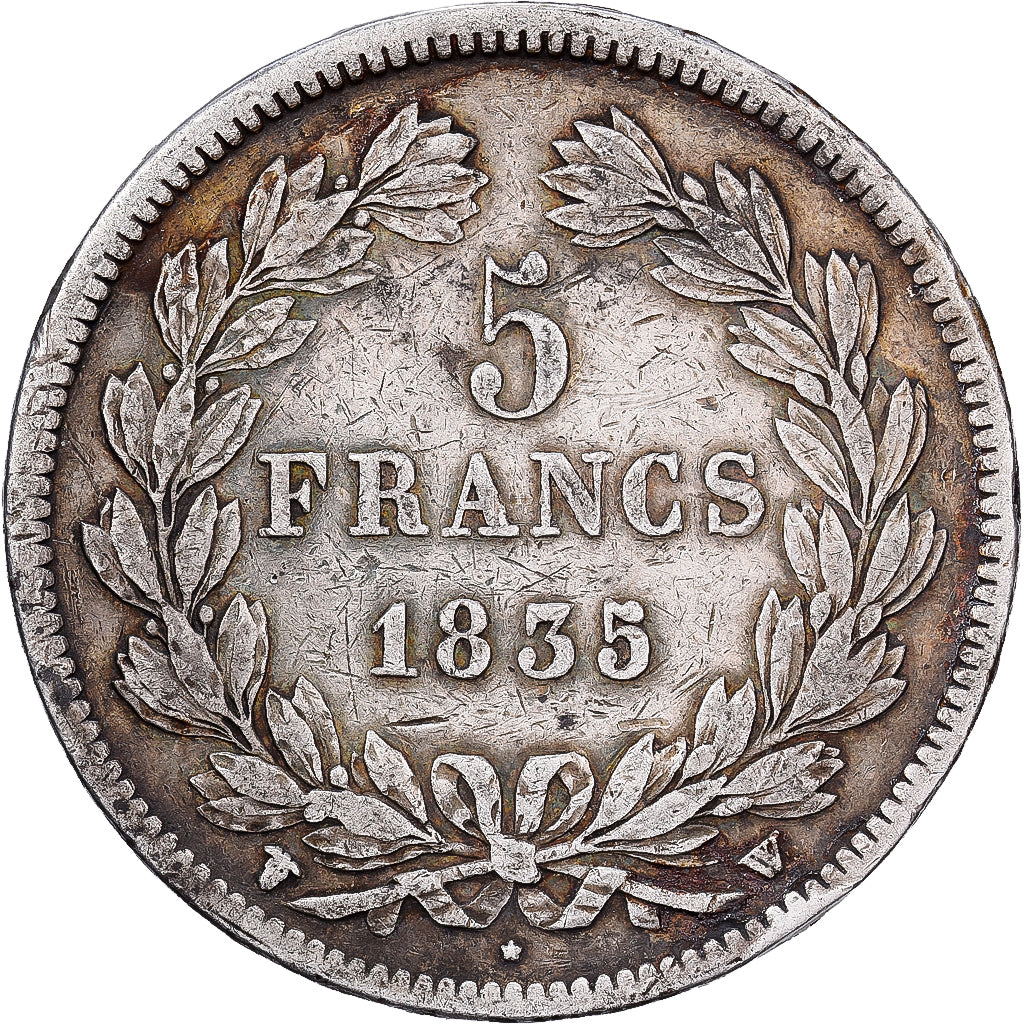 Frankreich, Louis Philippe I, 5 Francs, 1835, Lille, Silber, S+, Gadoury:678