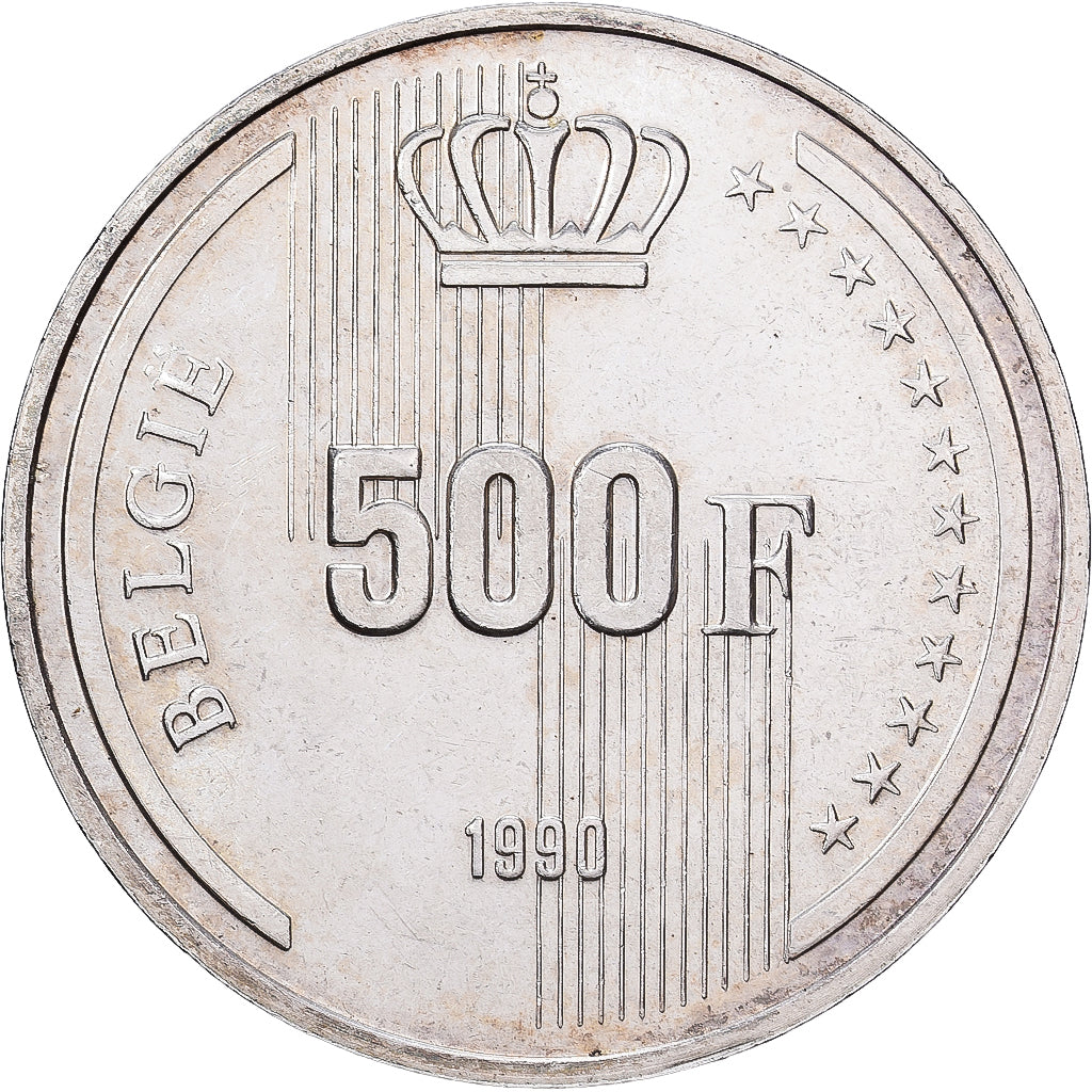 Belgien, Baudouin I, 500 Francs, 500 Frank, 1990, Brussels, Silber, VZ, KM:178