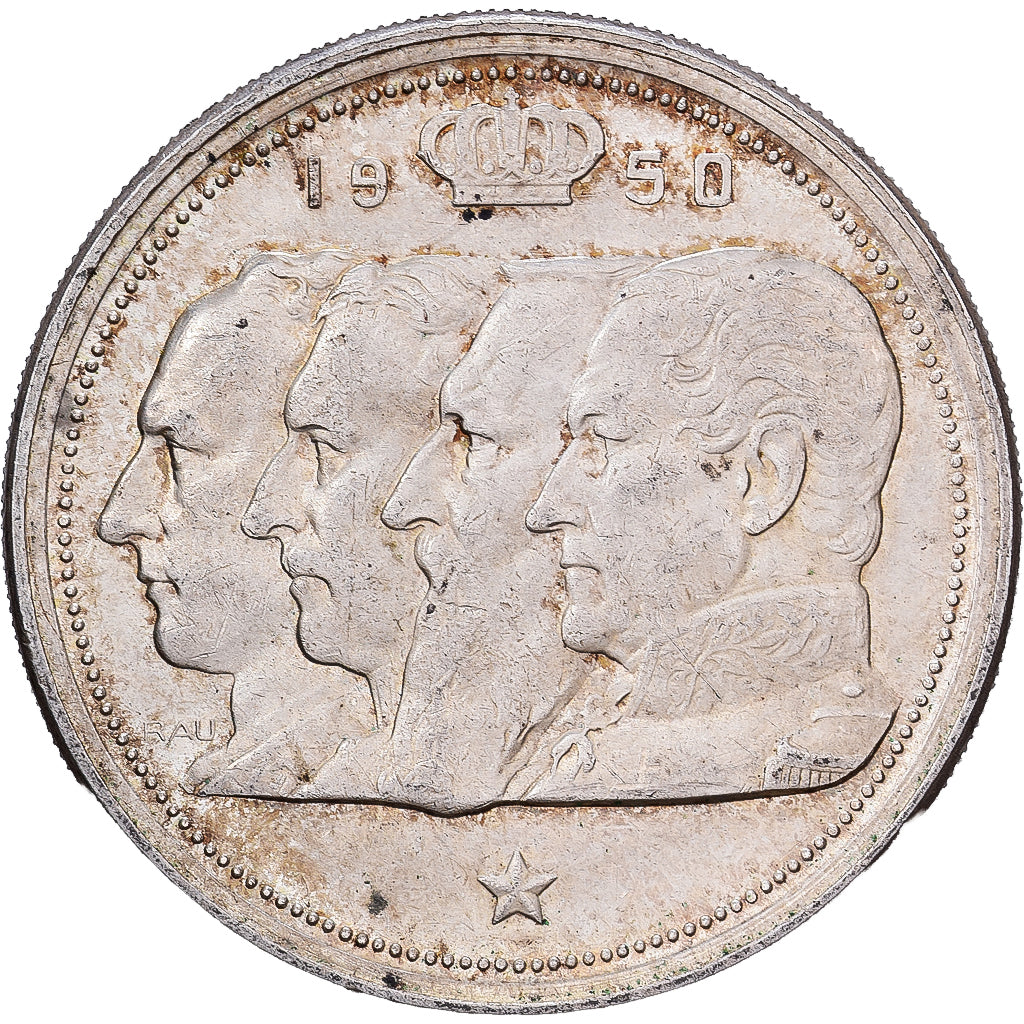 België, Régence Prince Charles, 100 Francs, 100 Frank, 1950, Brussels, Zilver