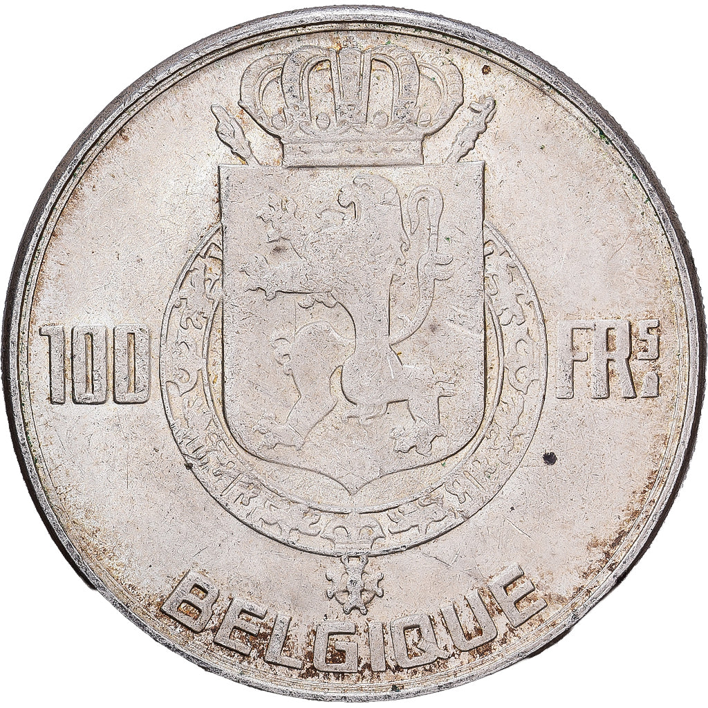 België, Régence Prince Charles, 100 Francs, 100 Frank, 1950, Brussels, Zilver