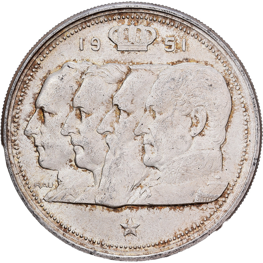 Belgium, Régence Prince Charles, 100 Francs, 100 Frank, 1951, Brussels, Silver